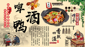 啤酒鸭背景墙