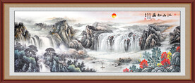 办公室山水画客厅装饰画
