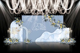 蓝色婚礼效果图