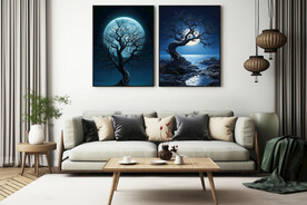 2联客厅装饰画样机