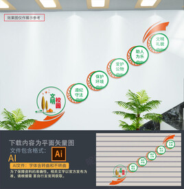 学校楼梯文化墙