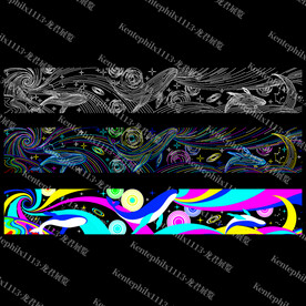 矢量鲸鱼月亮灯饰画