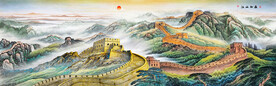 巨幅万里长城国画