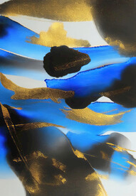 水墨抽象金箔画