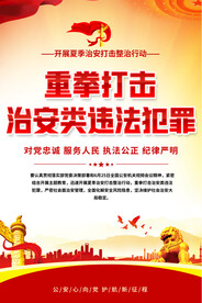打击治安类违法犯罪海报