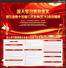 浙江省委十五届三次全会