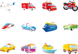 卡通交通矢量图