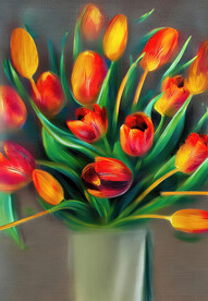 郁金香装饰画