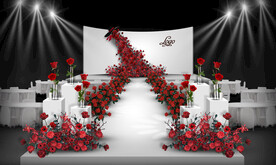 红色婚礼仪式区