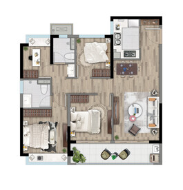 户型图 家配图 彩平图 洋房户