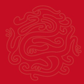 龙矢量线描图案