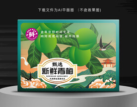 手绘青梅包装
