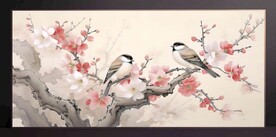 山水画装饰画无框画