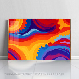 水彩抽象数码印花