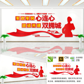 军民同心文化墙