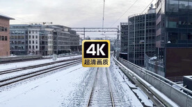 冬日铁路两旁美景