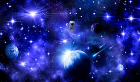 宇宙外太空星球梦幻银河星空背景