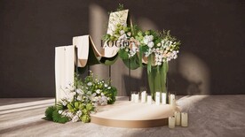 布幔婚礼su模型