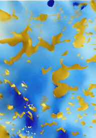 蓝色抽象金箔背景