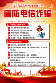 谨防电信诈骗宣传海报