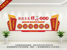 社会主义核心价值观展板