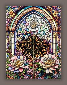 古典教堂蒂凡尼玻璃艺术图案