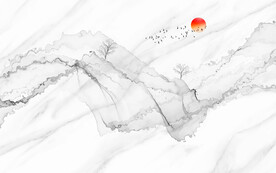 烟雾抽象水墨画大理石背景墙