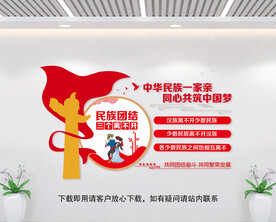 民族团结三个离不开文化墙