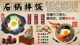 石锅拌饭背景墙