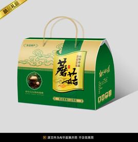 蘑菇包装平面展开图