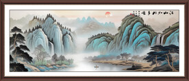 江山如画山水风景画