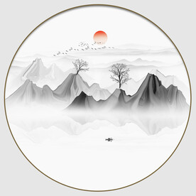 新中式抽象山水画