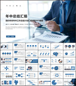 年中工作总结工作汇报ppt