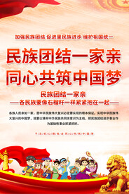 民族团结宣传海报