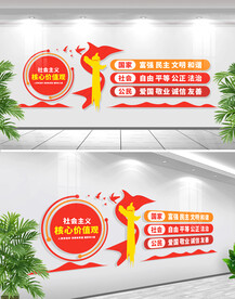 社会主义核心价值观文化墙