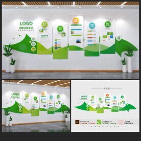 绿色企业文化墙