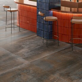 现代意式 吧台地面特写效果