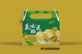 榴莲礼盒包装 平面图