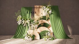 白绿婚礼草图大师su模型