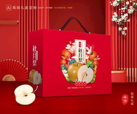 秋月梨礼盒 梨包装