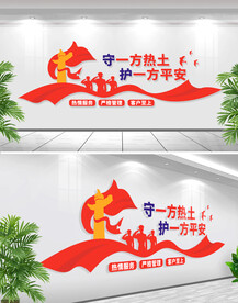 保安公司文化墙