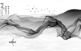 清晰 爆款灰色山水 TiF分层