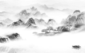 大气 爆款灰色山水 TiF分层