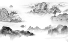 现代 新传灰色山水 TiF分层