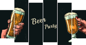 烧烤啤酒装饰画