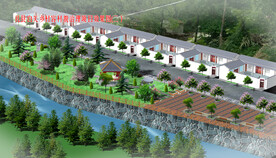 乡村节点绿化效果图