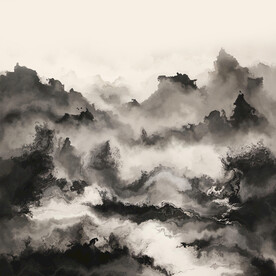 新中式抽象意境水墨画