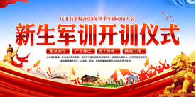 新生军训背景