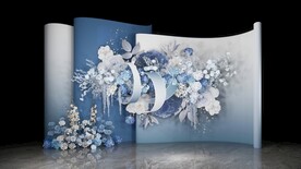 蓝色婚礼迎宾区草图大师su模型