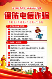 谨防电信诈骗海报